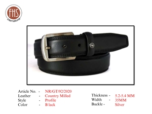 Cinturón Elástico Unisex de Alta Calidad de 35 mm en Tela Gris, Elegante y Cómodo con Extremos de Cuero Genuino, Accesorio Premium - Product Image 2