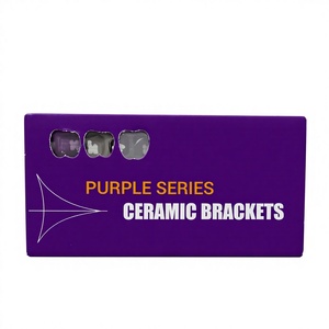 Brackets de Ortodoncia Manuales de Cerámica Serie Púrpura, Estéticos, Color Diente, MBT 022, Zafiro Monocristalino Bajo - Product Image 1