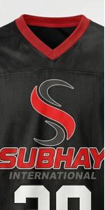 Subhay International Unisex Black <b>Mesh</b> Football Jersey V-Neck Number 30 Moisture Wicking <b>Short</b> Sleeve Regular Fit - Product Image 5
