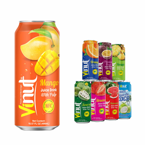 Para VINUT Vietnam 490ml Bebida de jugo de frutas y verduras sin azúcar con pulpa Muestra gratis Fábrica de etiqueta privada OEM/ODM disponible - Product Image 1