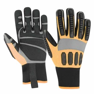 Premium Quality Synthetic Leather Back Mesh With <b>Lamination</b> Neoprene Cuff industrial safety Heat Resistant Mechanic Gloves - Product Image 5