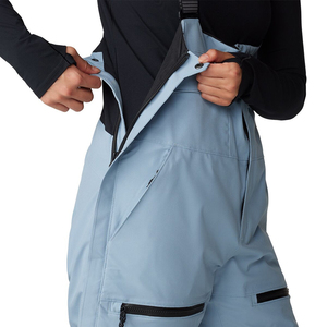 Pantalon de ski chauffant coupe-vent pour femme, salopette de neige avec fermeture éclair, tissu isolant imperméable personnalisé pour le ski et le snowboard, OEM/ODM, marque privée - Product Image 4