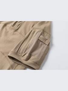 เสื้อยืดแขนสั้นผู้ชาย, เสื้อโปโลแบบสวม Tactical Cargo, เสื้อลายพรางสำหรับกิจกรรมกลางแจ้งพร้อมซิป 1/4 - Product Image 5