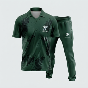 Uniforme de cricket personnalisé de qualité supérieure, manches courtes, tissu respirant 100% polyester pour les matchs d'équipes professionnelles - Product Image 5