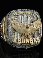 Anillo de Campeonato de Lujo Estilo Hip Hop para Hombre, Anillo de Oro con Moissanita y Diseño de Águila, Joyería de Campeonato Personalizada con Circonitas