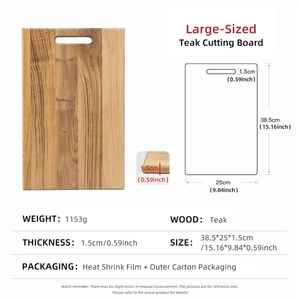 Planches à découper en bambou pour la cuisine, planches à découper en bois, double face, disponibles en plusieurs épaisseurs, pour la cuisine et la salle à manger - Product Image 5