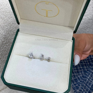 Boucles d'oreilles en diamant de laboratoire de qualité supérieure, certifiées IGI, or 10k 14k 18k, bijoux de mariage de luxe, or jaune, or rose, or blanc, choix pour femmes - Product Image 1