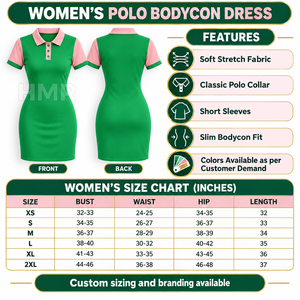 HMR Sorority Sisterhood Green Pink Midi <b>Dress</b> High Waist Slim Bodycon <b>Stretch</b> Yoga <b>Dress</b> for Workout Daily Wear - Product Image 6