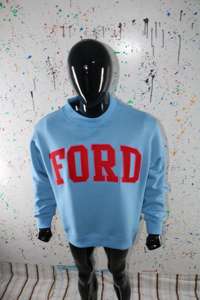 Sudadera de cuello alto personalizada en azul Columbia y rojo con apliques, de gran tamaño, 100% algodón de peso pesado, moderna, para mujer, Finer Threads - Product Image 4