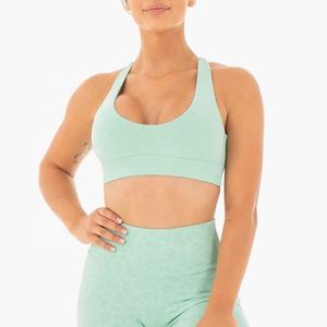 Sujetador deportivo de gimnasio personalizado para mujer, Top de Yoga de entrenamiento sin costuras con logotipo frontal, estilo Simple, nuevo logotipo, sujetador de Yoga de entrenamiento - Product Image 1