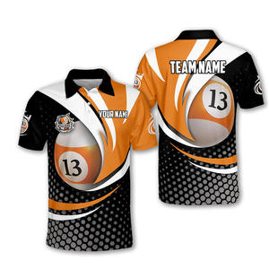 Chemise de billard personnalisée respirante grande taille avec tissu anti-humidité pour joueurs professionnels - Product Image 1