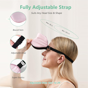 หน้ากากปิดตาไหมแท้ 100% สายปรับได้ สำหรับใช้ที่บ้าน ช่วยบังแสง ลดอาการบวมใต้ตา - Product Image 4