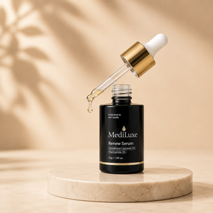 เซรั่มบำรุงผิวหน้า Brightening MediLuxe Renew 20 กรัม วิตามินซี ไนอะซินาไมด์ สูตรไวท์เทนนิ่งผสมทองคำ สำหรับใช้ที่บ้าน ดูแลผิวทุกวัน - Product Image 1
