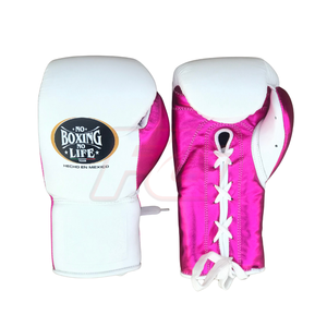 No Boxing No Life - Equipo de Boxeo Profesional de Cuero Vacuno, con Cierre de Cordones y Velcro, Transpirable, con Logotipo Personalizado - Product Image 5