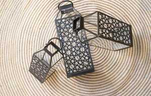 <b>Brass</b> <b>Lantern</b> Candle Holder With Intricate Cutout Design For Home Decoration - Product Image 3