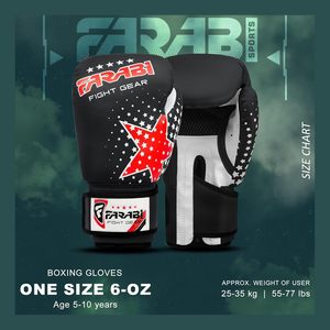 Guantes de MMA Farabi para Niños, de Piel Sintética PU, Antideslizantes, Ligeros, con Correas de Gancho y Bucle, Unisex, 6 Oz, Venta al Por Mayor - Product Image 6