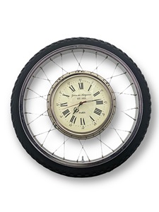 Horloge murale vintage en aluminium, design Art Déco, fonctionne à piles, écologique, décorative, style ancien, luxe, décoration pour la maison et le bureau - Product Image 2