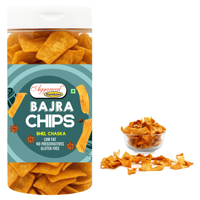 Aggarwal Indiase Bajra Chips Bhel Chaska smaak Namkeen Gezonde Glutenvrije Millet Snack Pittig Kruidig Halfzacht 150g 9 Maanden Houdbaar