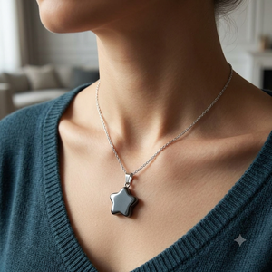 Magnet Star Necklace Pendant Etched Fashion Trend Pendant From Gujarat-Business Gift & Mother's Day - Product Image 6
