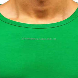 Camiseta Personalizada para Hombre, Color Verde, Cuello Redondo, Manga Corta, 100% Algodón, Poliéster-Algodón, Diseño Sólido - Product Image 5