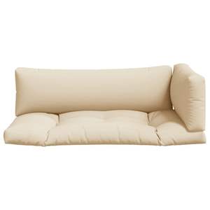 Coussins de palette d'extérieur en tissu beige (3 pièces) – Améliorez votre espace extérieur avec des oreillers confortables - Product Image 4