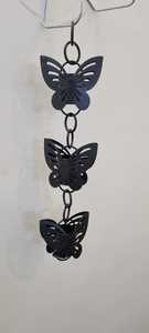 Cadenas de Lluvia Decorativas de Metal Hechas a Mano con Diseño de Mariposa de Lujo para Jardín, Techo y Drenaje de Agua en Exteriores - Product Image 5