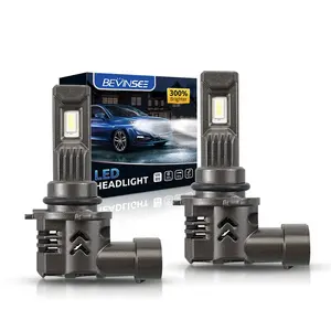 Bevinsee مصابيح السيارات LED 9006 HB4 لمبات السيارات 9006 LED لمبات بيضاء 6000LM فائقة السطوع لمبات 9006 لسيارات أودي A3