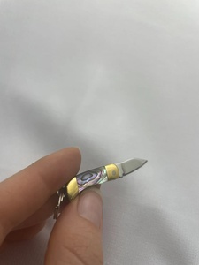 Juego de cuchillos plegables pequeños hechos a mano con diseños de mango variados, funda de cuero, cuchillos de caza de bolsillo EDC ODM para supervivencia, fabricados en EE. UU. - Product Image 6