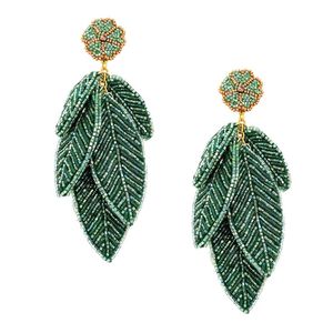 Boucles d'oreilles brodées à la main en perles de rocaille, multicolores, pour femmes et filles, au meilleur prix - Product Image 5