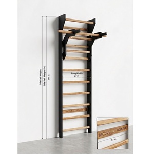 Swedish <b>Ladder</b> Wall Mounted Wooden Gymnastics <b>Ladder</b> Home Fitness Parallel Bars Indoor Training Rack Home Gym Wall <b>Ladder</b> - Product Image 6