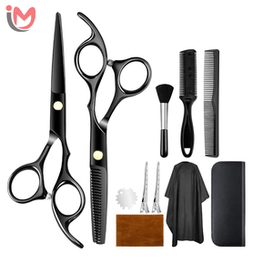 Kit professionnel de ciseaux de coiffure ergonomiques en acier inoxydable pour gauchers avec étui – Vente en gros OEM - Product Image 2