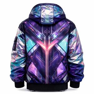 Veste coupe-vent thermoréactive, vêtements imperméables, design personnalisé, design unique pour homme, veste coupe-vent imperméable à fermeture éclair thermoréactive - Product Image 3