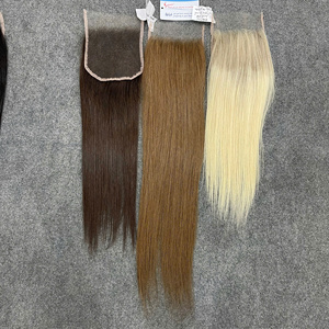 Closure frontale HD invisible et fine en dentelle suisse, cheveux raides colorés, extensible, avec nœuds simples pré-épilés - Product Image 3