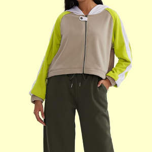 Sudadera con capucha oversize para mujer, informal, con cremallera, estilo Harajuku coreano, holgada, para parejas, AND1, con estampado de dibujos animados lavado, ropa urbana. - Product Image 4