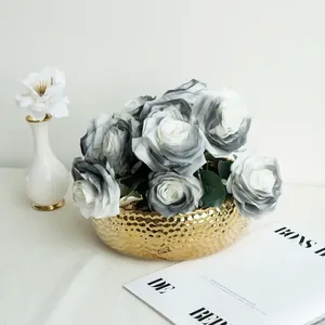Premium Sculptural <b>Metal</b> Fruit <b>Bowl</b> with Hand Beaten Surface and Rich Warm Bronze Inspired FinishElegant Housewarming Gift - Product Image 5