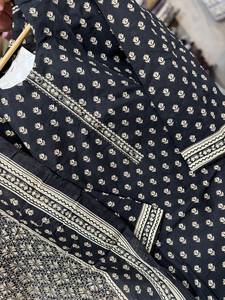 Ensemble Salwar Kameez en tissu Khaddar pour femmes, imprimé numérique, 3 pièces, robe indienne pakistanaise pour fête, mariage, Diwali - Product Image 4