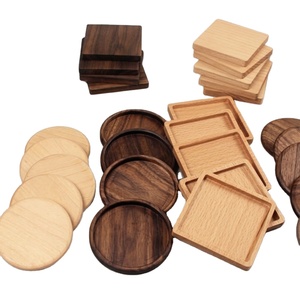 Juego de Posavasos Rústicos de Madera de 4 Pulgadas al por Mayor, Posavasos Ecológicos de Madera Maciza para Cafeterías, Bares, Protección de Mesas, Venta al por Mayor - Product Image 1