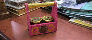 2 Container Metal Dry Fruit <b>Box</b> With Decorative Glass Jars Premium Gift Storage <b>Box</b> For Wedding And Festival - Product Image 4
