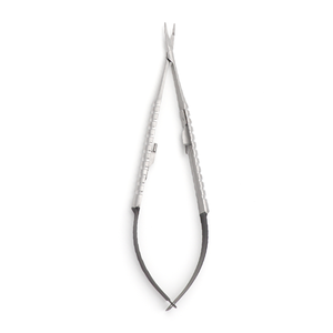 Porte-aiguilles Castroviejo de haute qualité avec ciseaux, manche droit et rond, TC 18 cm, instrument chirurgical de précision - Product Image 3