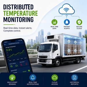 Moniteur de température pour camion frigorifique basé sur le cloud |   Alarme et OEM - Product Image 1