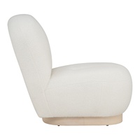 Fauteuil de salon contemporain et moderne en polyester durable, avec pieds en bois massif, pour salon, hôtel et usage domestique