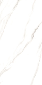 Carreaux de porcelaine effet marbre blanc minimaliste Realto Bianco 600x1200mm, finition brillante, pour sol et mur, usage intérieur, villa, salle de bain - Product Image 6