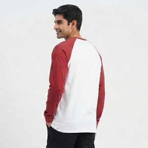 T-shirt à manches longues raglan pour homme, coupe oversize, col rond, tricoté, décontracté, 100 % coton 230 g/m², épaules tombantes - Product Image 5