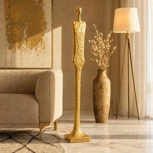 Jaffs Exports Gold Plated Aluminium Figurative Sculpture Tabletop Artistic Modern Design Handmade Eco-Friendly <b>Figure</b> Decor for - Product Image 2