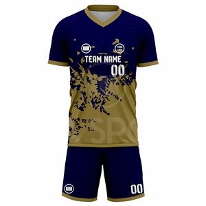 Stylish Custom Football Uniform Set Jersey <b>Shorts</b> Half Breathable Lightweight Moisture Wicking Sportswear OEM ODM Factory - Product Image 2