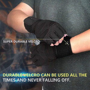 Gants de musculation confortables et respirants, demi-doigts, avec sangle de poignet rembourrée, antidérapants, pour l'entraînement et le fitness - Product Image 6
