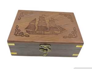 <b>Cheap</b> Premium Look Wooden Jewelry Box for <b>Rings</b>, Earrings, Necklaces and Bracelets with Natural Rustic Finish By AALIYAN IMPEX - Product Image 2
