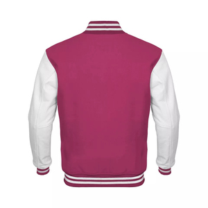 High Quality Custom <b>Mens</b> Varsity Baseball Jacket Black Leather Sleeve Bomber in College Style with Front Logo Wholesale - Product Image 1