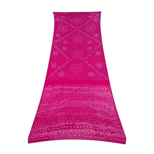 Nuevo y Moderno Sari Tradicional de Seda Bandhani para Mujer, para Bodas y Fiestas, Precio al por Mayor de Proveedor Indio - Product Image 5