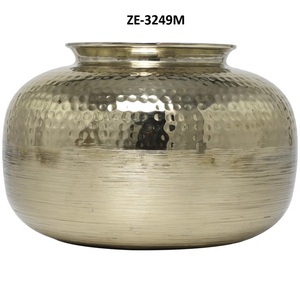 Premium Luxury Handmade Metal Flower <b>Vase</b> <b>Unique</b> Contemporary Centerpiece for Dining Table Console Shelf Coffee Table Bedroom - Product Image 3